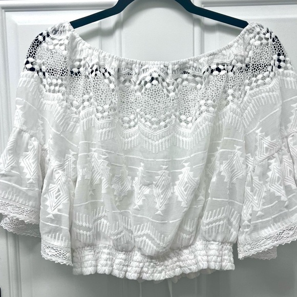 Lulu's White Lace Blouse - Picture 5 of 10